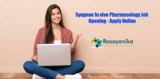 Syngene In vivo Pharmacology Job Opening - Apply Online