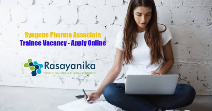 Syngene Pharma Associate Trainee Vacancy - Apply Online