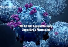 TMC AD HOC Analyst Vacancy - Chemistry & Pharma Job