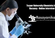Tezpur University Chemistry Job Vacancy - Online Interview