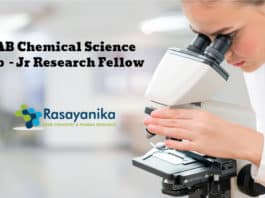 CIAB Chemical Science Job Vacancy 2020 - Jr Research Fellow