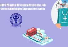 AIIMS Pharma Research Associate - Grand Challenges Explorations Grant