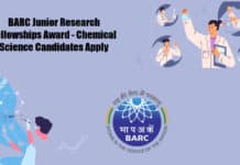 BARC Junior Research Fellowships - Chemical Science Candidates Apply