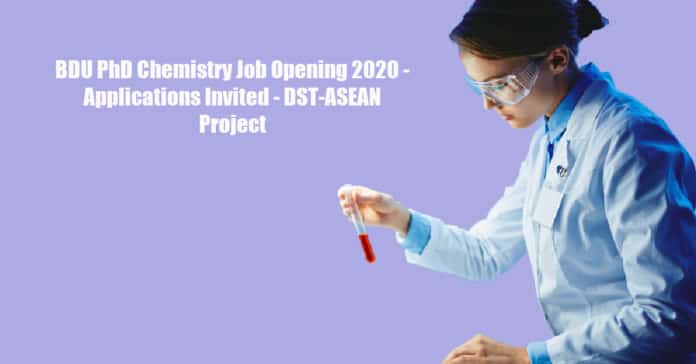 BDU PhD Chemistry Job Opening 2020 - Applications Invited