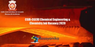 CSIR-CGCRI Chemical Engineering & Chemistry Job Vacancy 2020