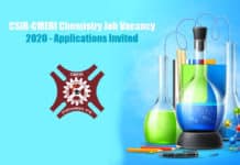 CSIR-CMERI Chemistry Job Vacancy 2020 - Applications Invited