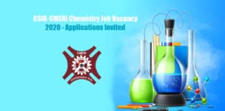 CSIR-CMERI Chemistry Job Vacancy 2020 - Applications Invited