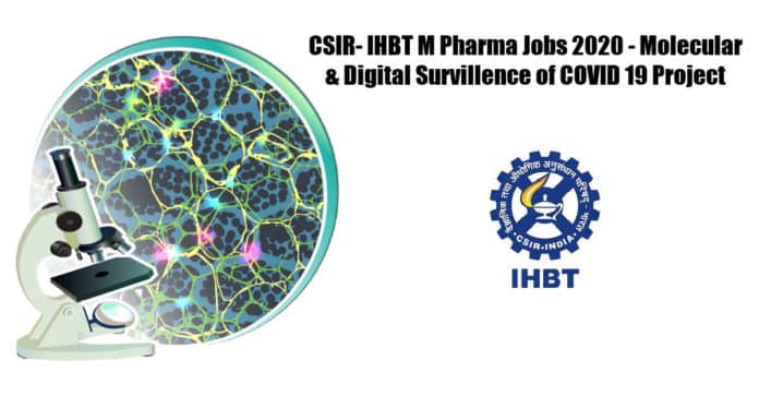 CSIR- IHBT M Pharma Jobs 2020 - Applications Invited