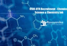 CSIR-IITR Recruitment - Chemical Science & Chemistry Job