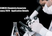 CSMCRI Chemistry Associate Vacancy 2020 - Application Details