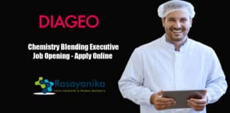 DIAGEO Chemistry Blending Executive Job Opening - Apply Online