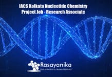 IACS Kolkata Nucleotide Chemistry Project Job - Research Associate