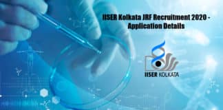 IISER Kolkata JRF Recruitment 2020 - Application Details