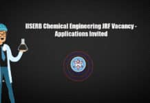 IISERB Chemical Engineering JRF Vacancy - Applications Invited