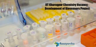 IIT Kharagpur Chemistry Vacancy - Development of Biosensors Project