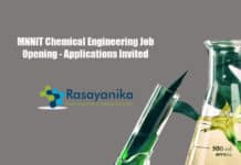 MNNIT Chemical Engineering Job Opening - Applications Invited