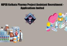 NIPER Kolkata Pharma Project Assistant Recruitment - Applications Invited