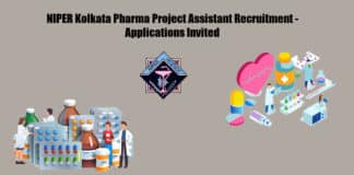 NIPER Kolkata Pharma Project Assistant Recruitment - Applications Invited