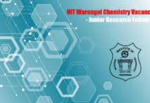 NIT Warangal Chemistry Vacancy 2020 - Junior Research Fellow