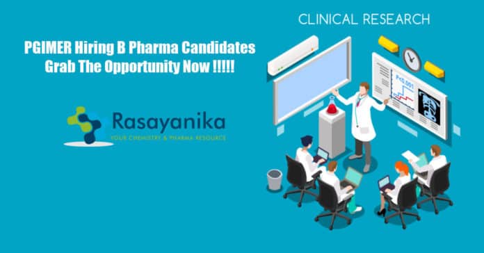 PGIMER Clinical Research Coordinator Recruitment - Application details