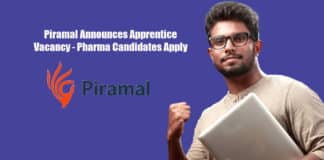 Piramal Announces Apprentice Vacancy - Pharma Candidates Apply