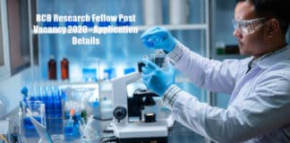 RCB Research Fellow Post Vacancy 2020 - Application Details