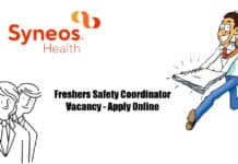 Syneos Health Freshers Safety Coordinator Vacancy - Apply Online