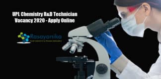 UPL Chemistry R&D Technician Vacancy 2020 - Apply Online