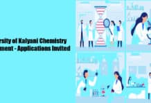 University of Kalyani Chemistry Recruitment - Applications Invited