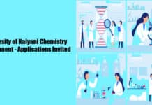 University of Kalyani Chemistry Recruitment - Applications Invited