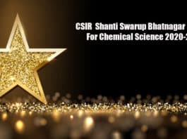 CSIR Shanti Swarup Bhatnagar Prize For Chemical Science 2020-21