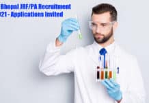 IISER Bhopal JRF/PA Recruitment 2021 - Applications Invited