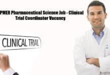 JIPMER Pharmaceutical Science Job - Clinical Trial Coordinator Vacancy