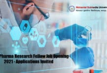 MLSU Pharma Research Fellow Job Opening 2021 - Applications Invited