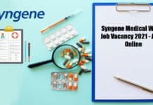 Syngene Medical Writer Job Vacancy 2021 - Apply Online