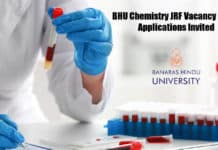 BHU Chemistry JRF Vacancy 2021 - Applications Invited