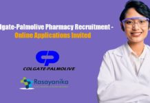 Colgate-Palmolive Pharmacy Recruitment