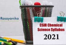 CSIR Chemical Science Syllabus