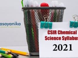 CSIR Chemical Science Syllabus