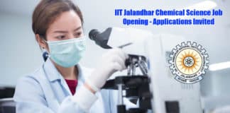 IIT Jalandhar Chemical Science Job Opening - Applications Invited