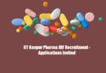 IIT Kanpur Pharma JRF Recruitment - Applications Invited