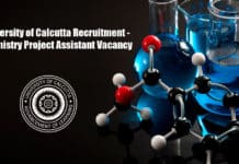 University of Calcutta Recruitment - Chemistry Project Assistant Vacancy