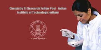 Chemistry Sr Research Fellow Post - Indian Institute of Technology Jodhpur