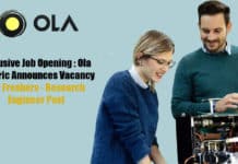 Exclusive Job Opening : Ola Electric Announces Vacancy For Freshers - Research Engineer Post