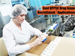 Govt HPPSC Drug Inspector Recruitment - Applications Invited