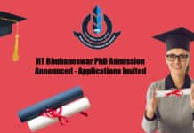 IIT Bhubaneswar PhD Admission Announced - Applications Invited