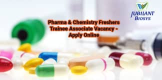 Jubilant Biosys Freshers Trainee Associate Vacancy - Apply Online