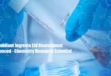 Jubilant Ingrevia Ltd Recruitment Announced - Chemistry Research Scientist
