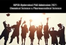 NIPER-Hyderabad PhD Admission 2021 - Chemical Science & Pharmaceutical Science