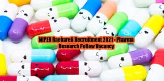 NIPER Raebareli Recruitment 2021 - Pharma Research Fellow Vacancy